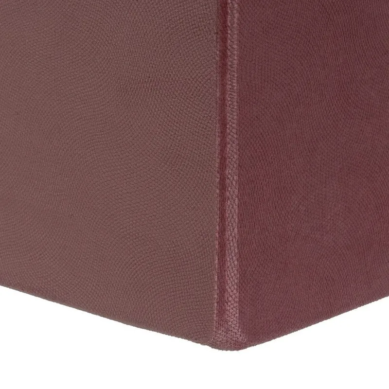 Puf arcón plegable color malva para almacenaje con tapa de 76x38x38cm
