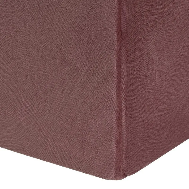 Puf arcón plegable color malva para almacenaje con tapa de 38x38x38cm