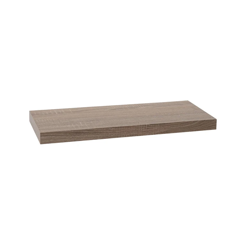 Set de 2 estantes de pared flotantes color madera natural de 60x23,5x3,8 cm