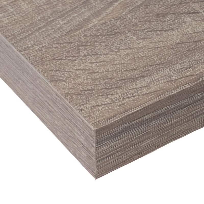 Set de 2 estantes de pared flotantes color madera natural de 60x23,5x3,8 cm
