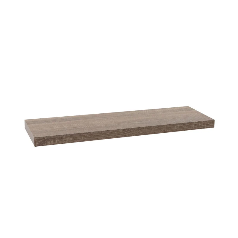 Set de 2 estantes de pared flotantes color madera natural de 80x23,5x3,8 cm