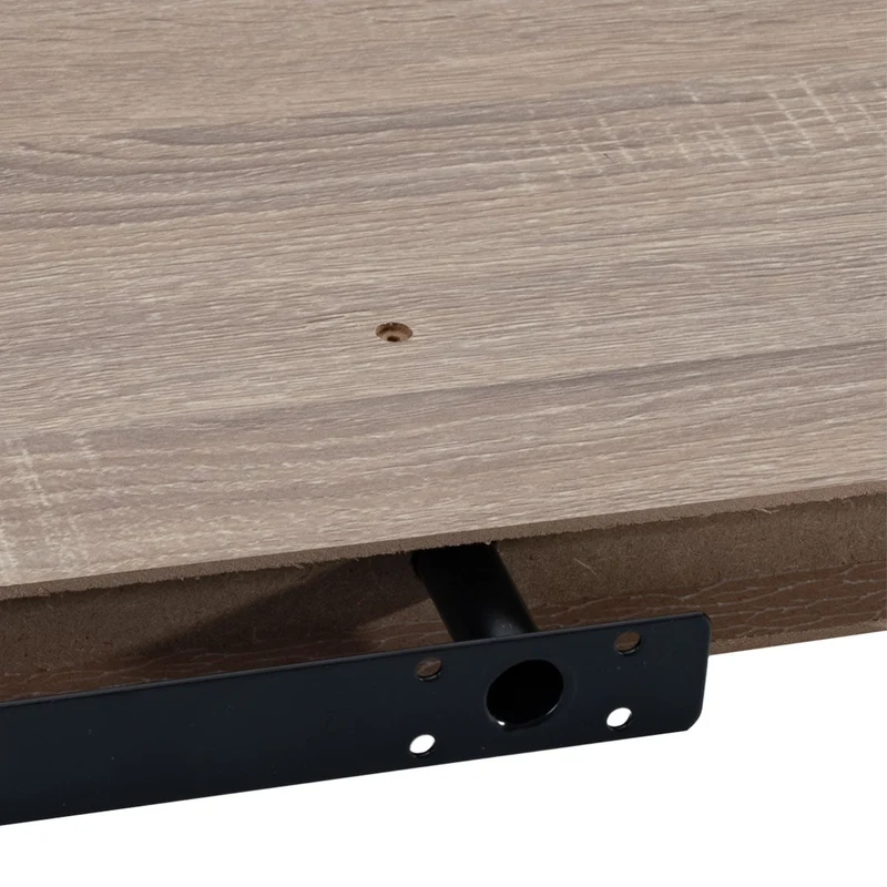 Set de 2 estantes de pared flotantes color madera natural de 80x23,5x3,8 cm