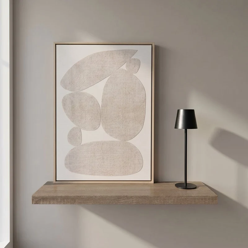 Set de 2 estantes de pared flotantes color madera natural de 80x23,5x3,8 cm