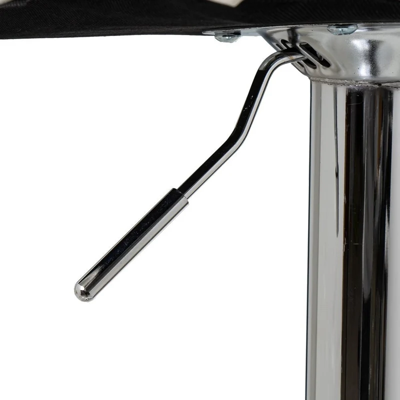 Taburete alto de cocina regulable en altura blanco con respaldo alto