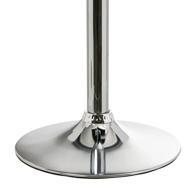 Taburete alto de cocina regulable en altura blanco con respaldo alto