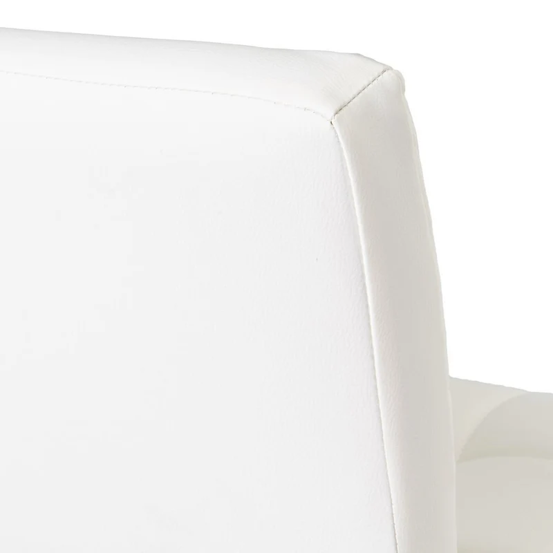Taburete alto de cocina regulable en altura blanco con respaldo alto