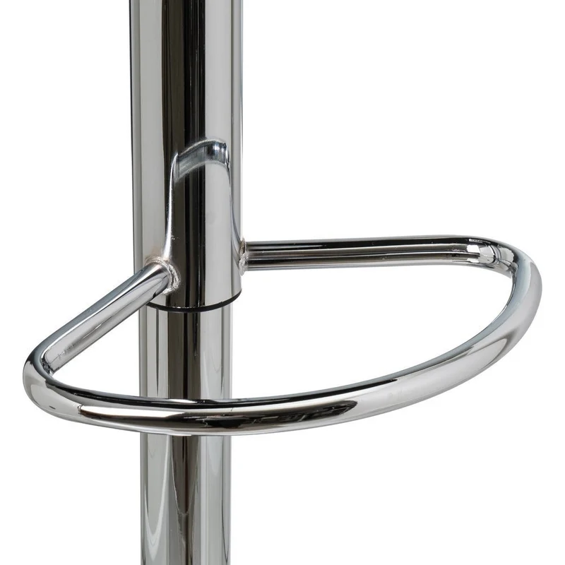 Taburete alto de cocina regulable en altura negro con respaldo alto
