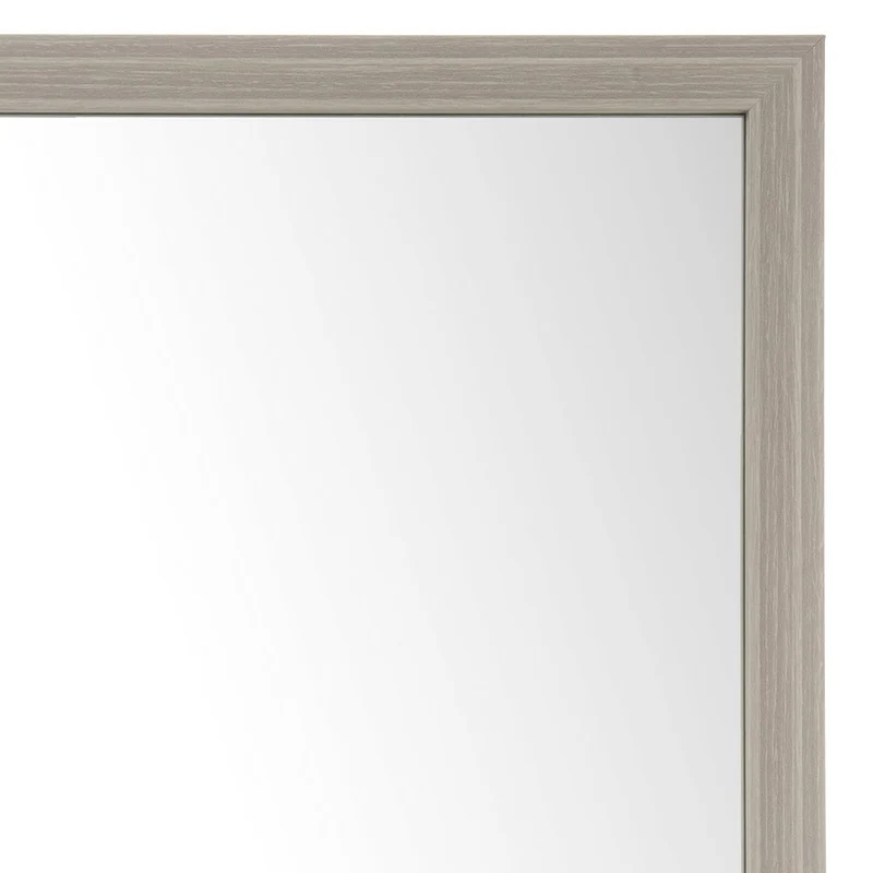Espejo de pie de cuerpo entero con marco de madera gris de 153x33 cm