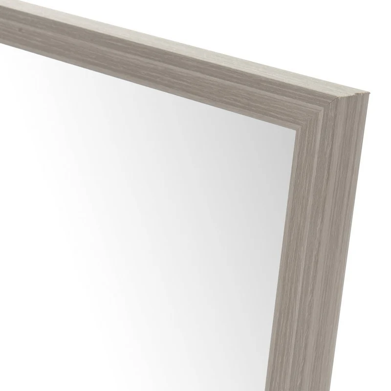 Espejo de pie de cuerpo entero con marco de madera gris de 153x33 cm