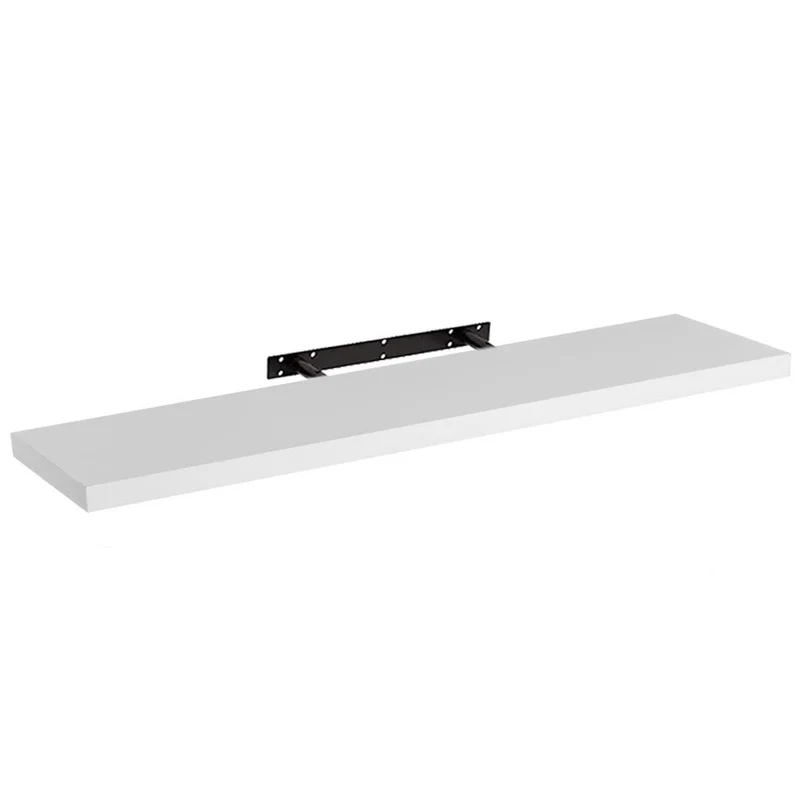 Estante flotante decorativo de madera MDF color blanco de 120x23,5 cm