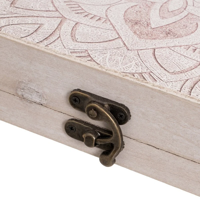 Tapa para contador de luz en madera con bonito mandala beige de 46x31x6cm