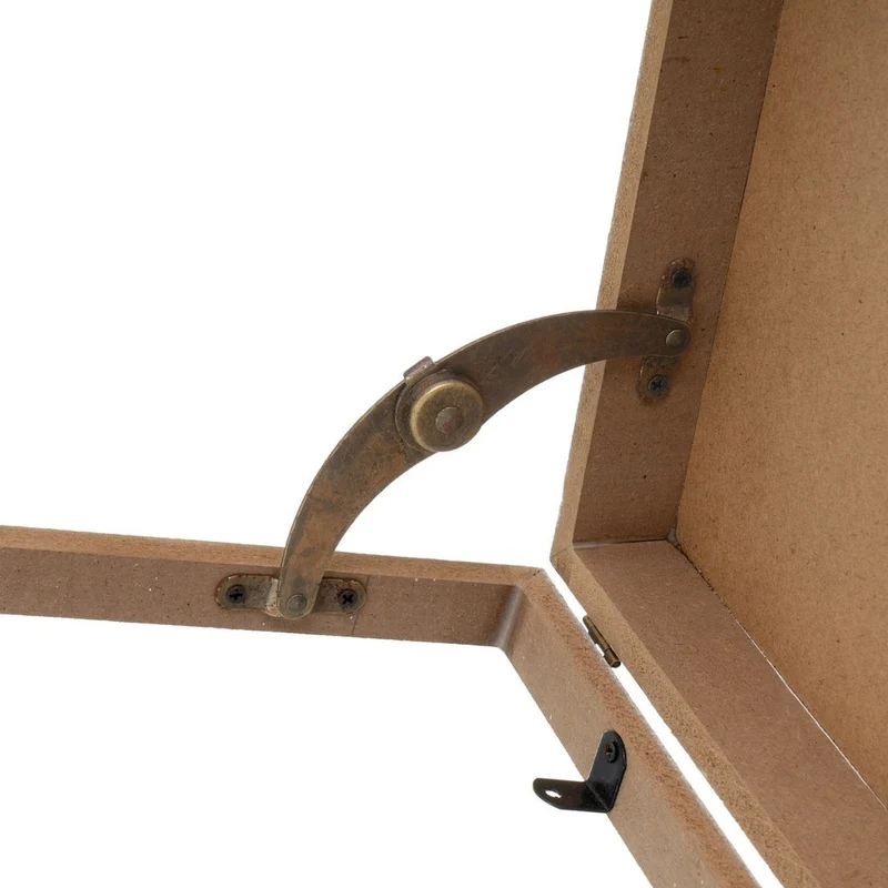 Tapa de contador de luz en madera color beige con geometría de 46x31x6cm