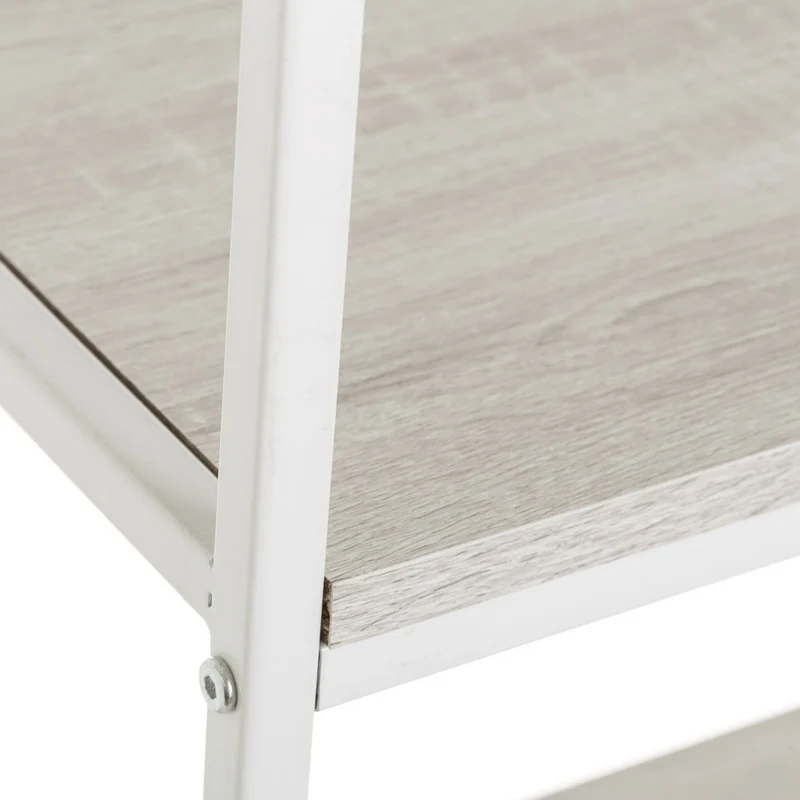 Estantería Urban de metal blanco con 4 baldas blancas de 60x30x116 cm