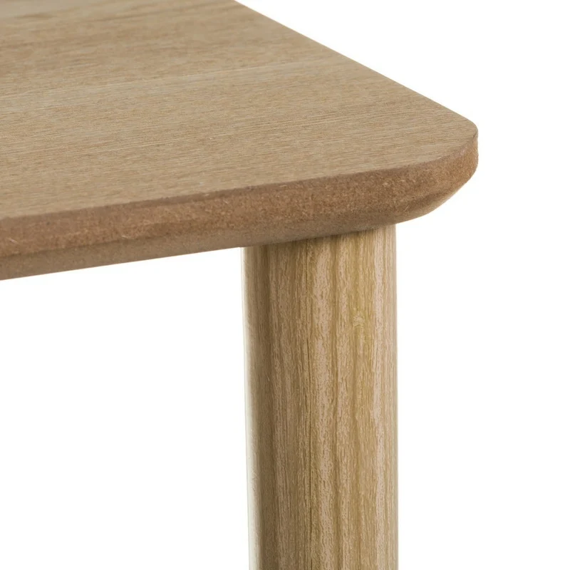 Mesa de centro baja de madera de pino estilo nórdico color beige