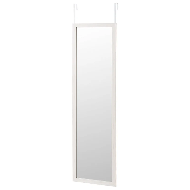 Espejo de cuerpo entero en madera color blanco decorativo de 35x125 cm