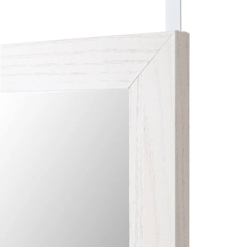 Espejo de cuerpo entero en madera color blanco decorativo de 35x125 cm