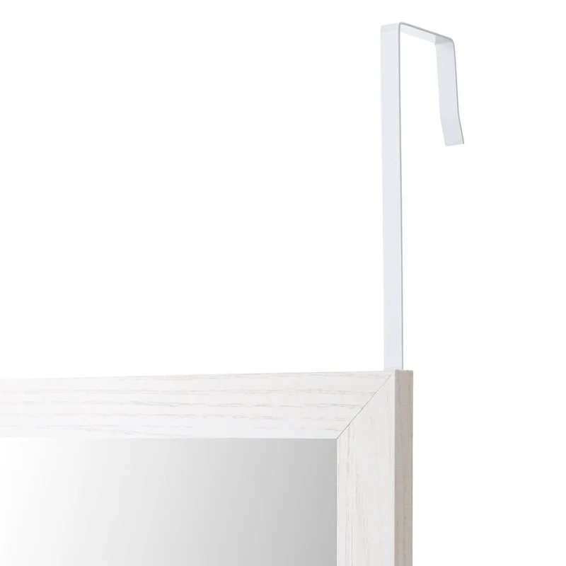 Espejo de cuerpo entero en madera color blanco decorativo de 35x125 cm