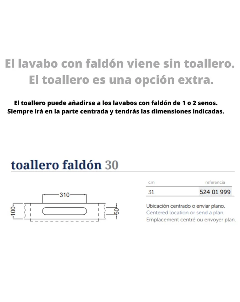 Lavabo con Faldón para Baño Solid Surface Suspendida | Lavabo Flotante (Un Seno Centrado ó 2 Senos)| Fondo 46cm | Espesor 10cm
