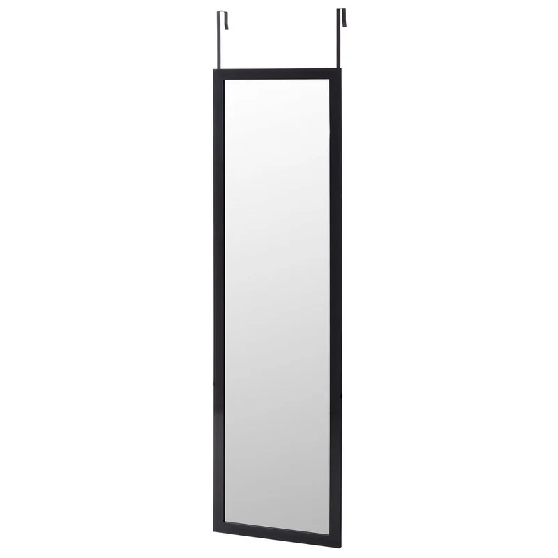 Espejo de cuerpo entero en plástico resistente color negro de 35x125 cm