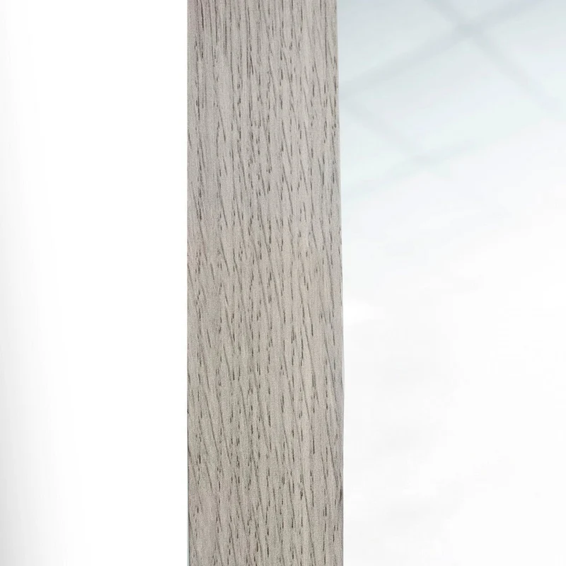 Espejo de pie de cuerpo entero con marco de madera gris de 157x37 cm