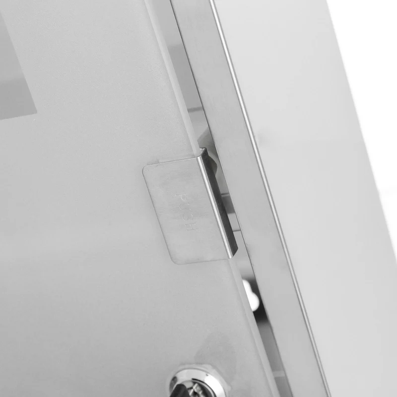 Botiquín de 3 estantes de acero inoxidable con cerradura de 30x12x45 cm