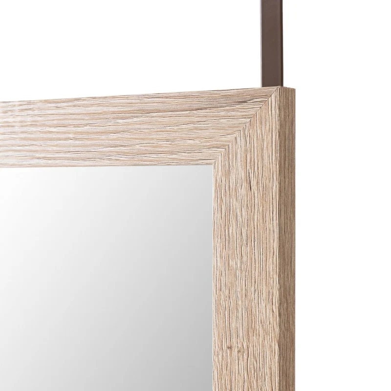 Espejo de cuerpo entero en madera color roble natural de 35x125 cm
