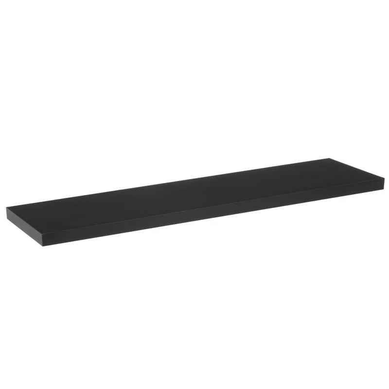 Estante flotante decorativo de madera MDF color negro de 120x23,5 cm