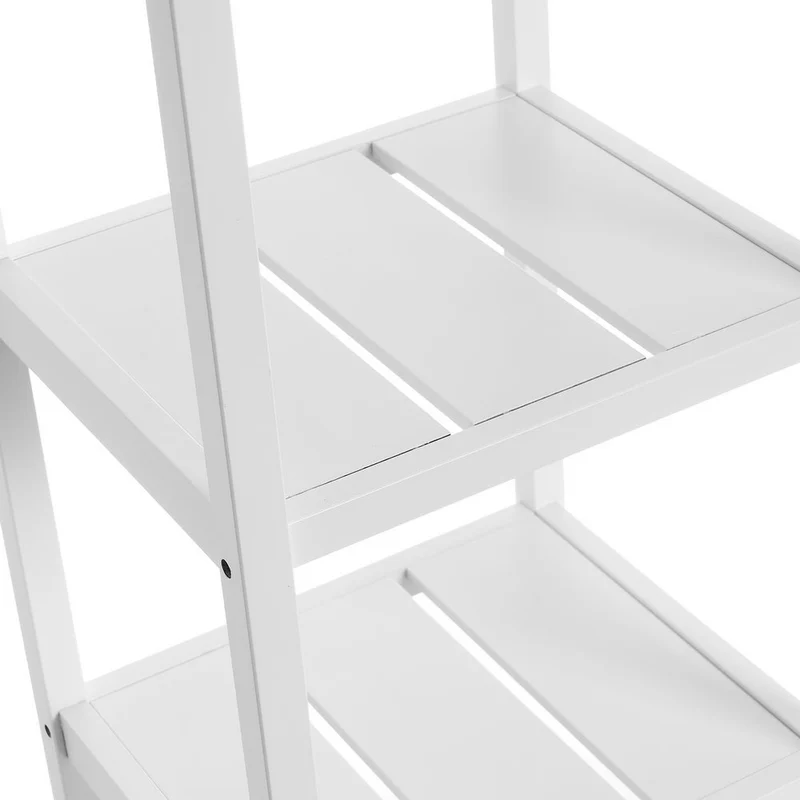 Estantería de pie de madera laminada blanca con 4 baldas de 37x33x110 cm
