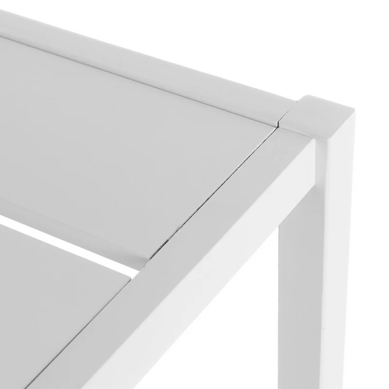 Estantería de pie de madera laminada blanca con 4 baldas de 37x33x110 cm