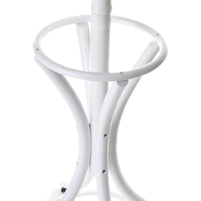Perchero de pie clásico de madera blanca de 184 cm con 12 brazos