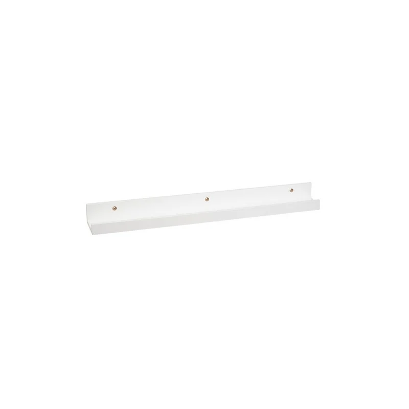 Estante flotante de pared de madera blanca para cuadros de 60x9,5x5 cm