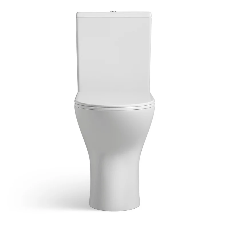 Confort Wc Inodoro Completo Redondo Ideal para Movilidad Reducida | Blanco Brillo | Salida Dual y Asiento Amortiguado