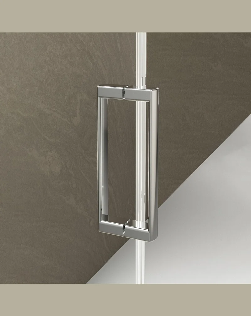 Zurita Mampara Ducha Frontal Corredera 1 Puerta 1 Fijo | Vidrio 5mm Antical Alto 190cm | Reversible Izquierda / Derecha | Cromo Brillo