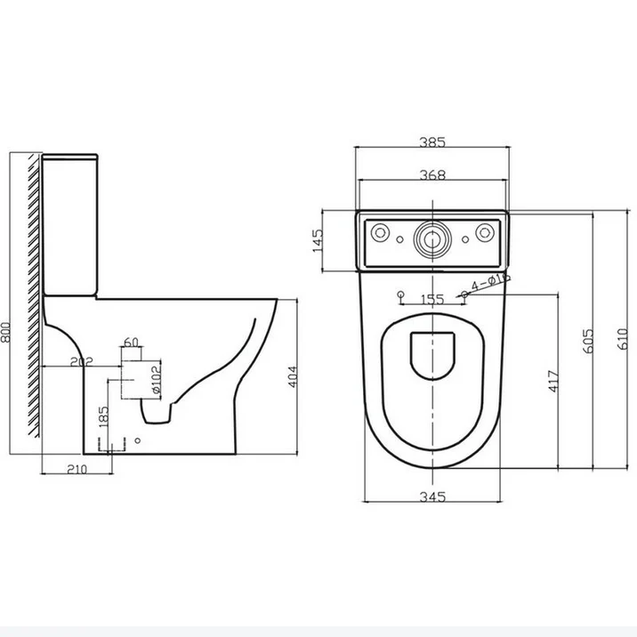 Argos Wc Inodoro Completo Redondo | Blanco Brillo | Inodoro Tanque Bajo Rimless con Cisterna y Asiento Caída Amortiguada