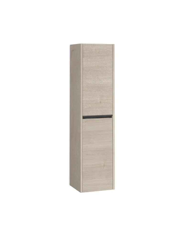 Poker Columna de Baño Suspendida 1 Puerta | Armario Alto Baño Colgante COLOR 140cm de Alto x 34,9cm de Ancho x 32cm de Fondo | Alpine