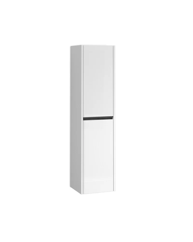 Poker Columna de Baño Suspendida 1 Puerta | Armario Alto Baño Colgante COLOR 140cm de Alto x 34,9cm de Ancho x 32cm de Fondo | Blanco Brillo