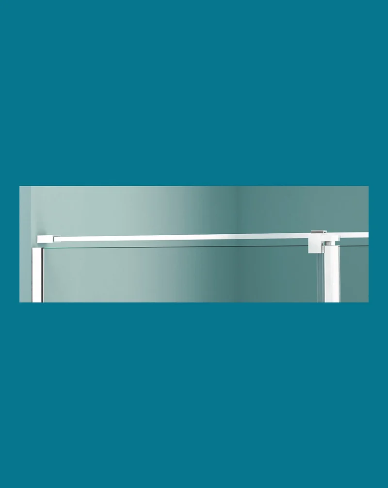 Javea Mampara de Ducha Rectangular con 2 Puertas Abatibles | Vidrio 6mm con Antical Altura 195cm | Blanco Mate
