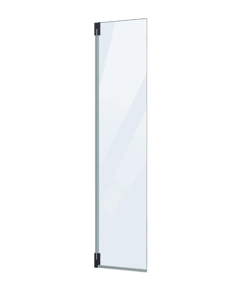 Extended Puerta de Ducha Abatible de 35cm para Completar Fijo de Ducha | 35cm x 195cm | Negro Mate