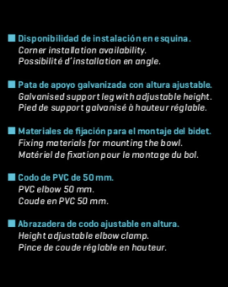 Mercurio Bidet Suspendido Cerámico | Bidé al Aire de Fondo Reducido Sin Tapa Redondo | Blanco Brillo