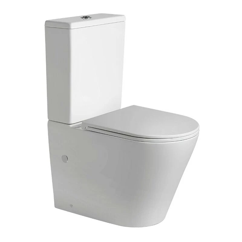 Venus Combo Inodoro Redondo | Blanco Mate | Fondo Reducido con Cisterna | Tapa con Caída Amortiguada + Bidet a Suelo