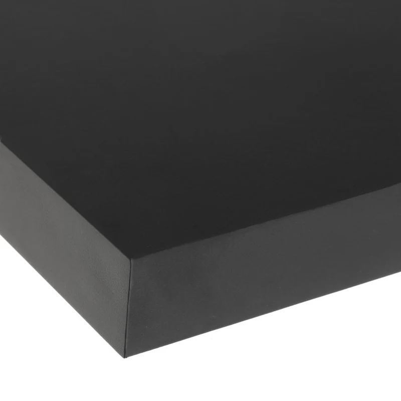 Set de 2 estantes de pared flotantes negros de 120x23,5x3,8 cm