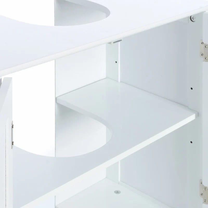 Mueble bajo lavabo de pie en madera color blanco de 60x30x60cm