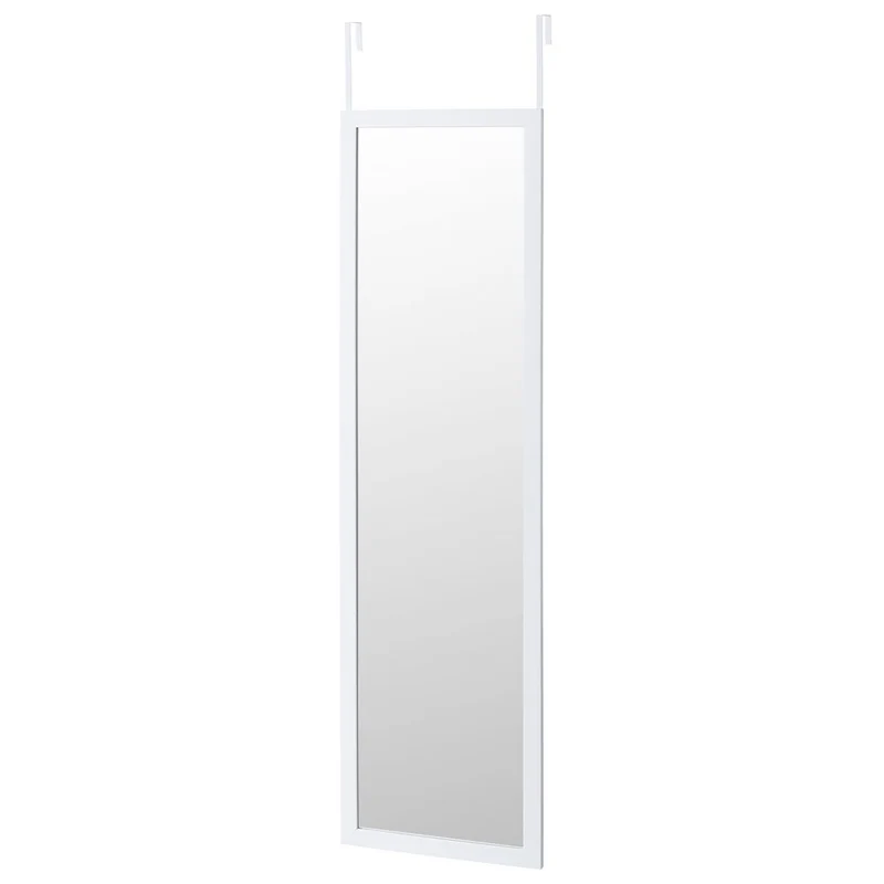 Espejo de cuerpo entero en plástico resistente color blanco de 35x125 cm