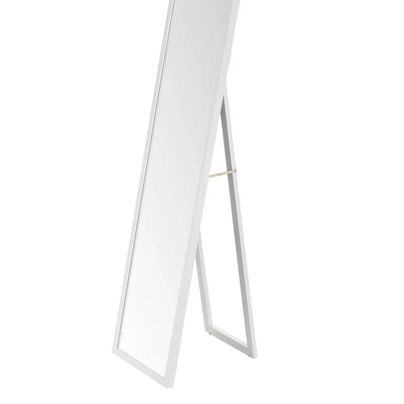Espejo de pie de cuerpo entero con marco de madera blanco de 153x33 cm