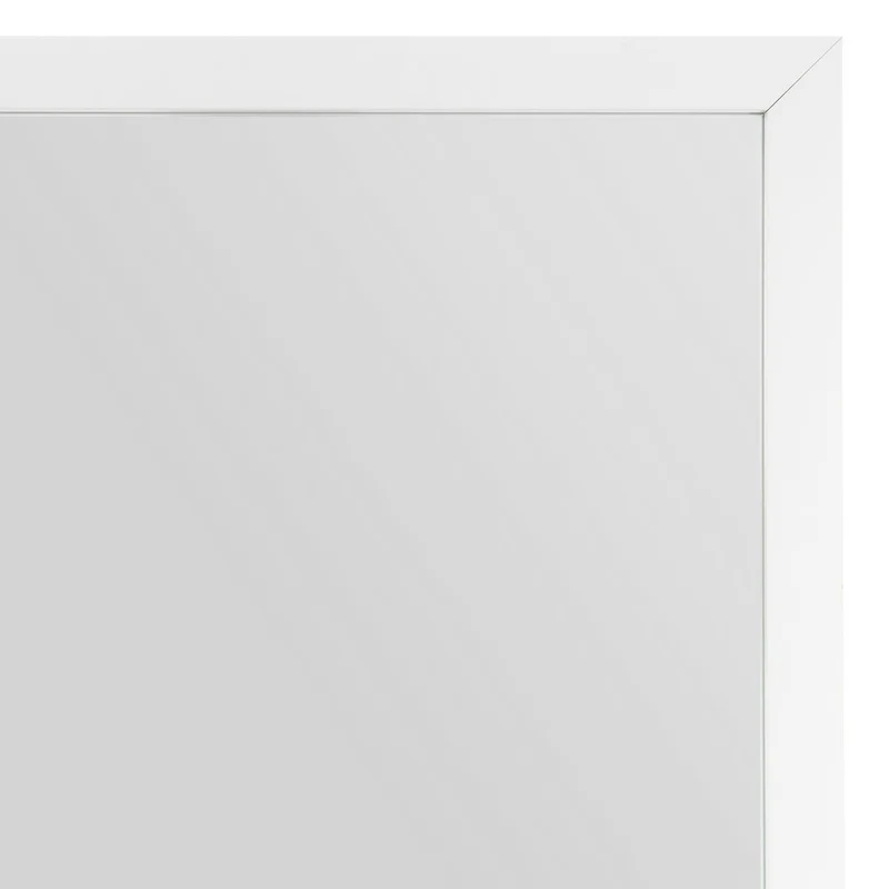 Espejo de pie de cuerpo entero con marco de madera blanco de 153x33 cm