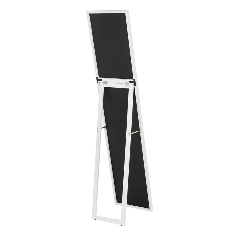Espejo de pie de cuerpo entero con marco de madera blanco de 153x33 cm