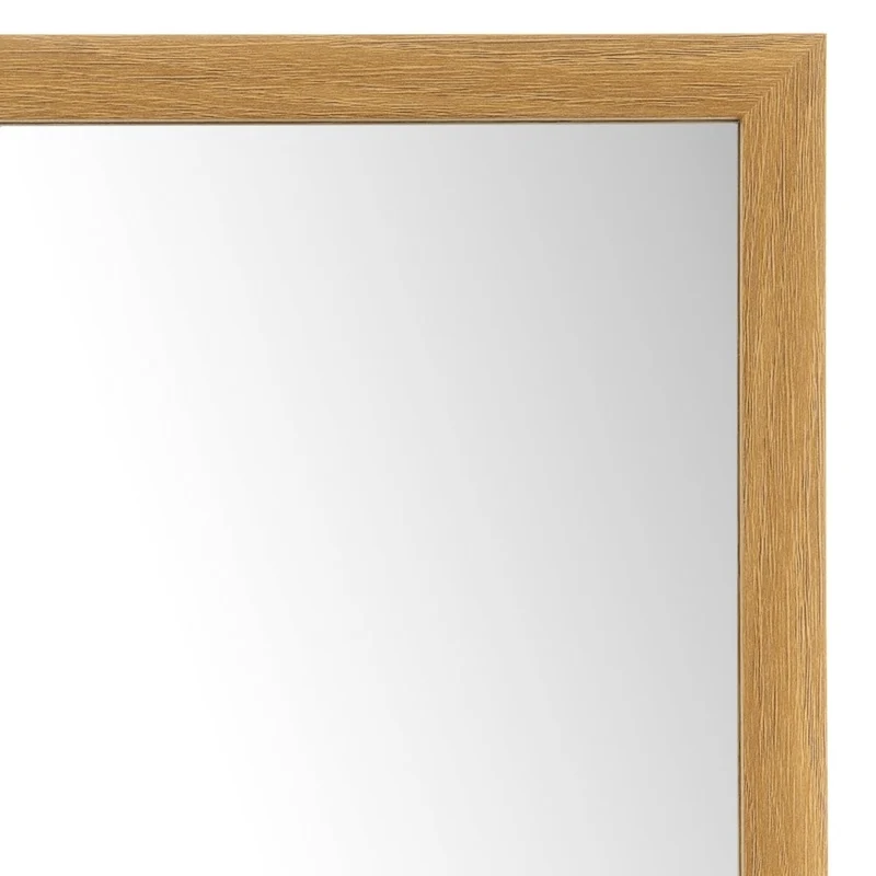 Espejo de pie de cuerpo entero con marco de madera natural de 153x33 cm