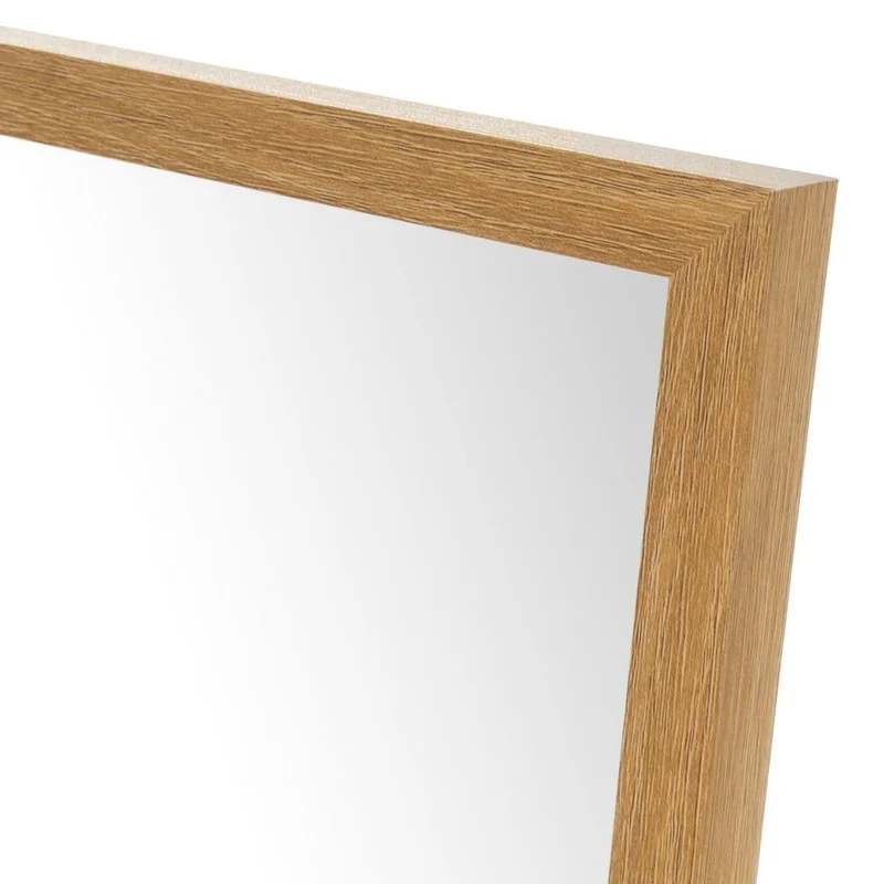 Espejo de pie de cuerpo entero con marco de madera natural de 153x33 cm