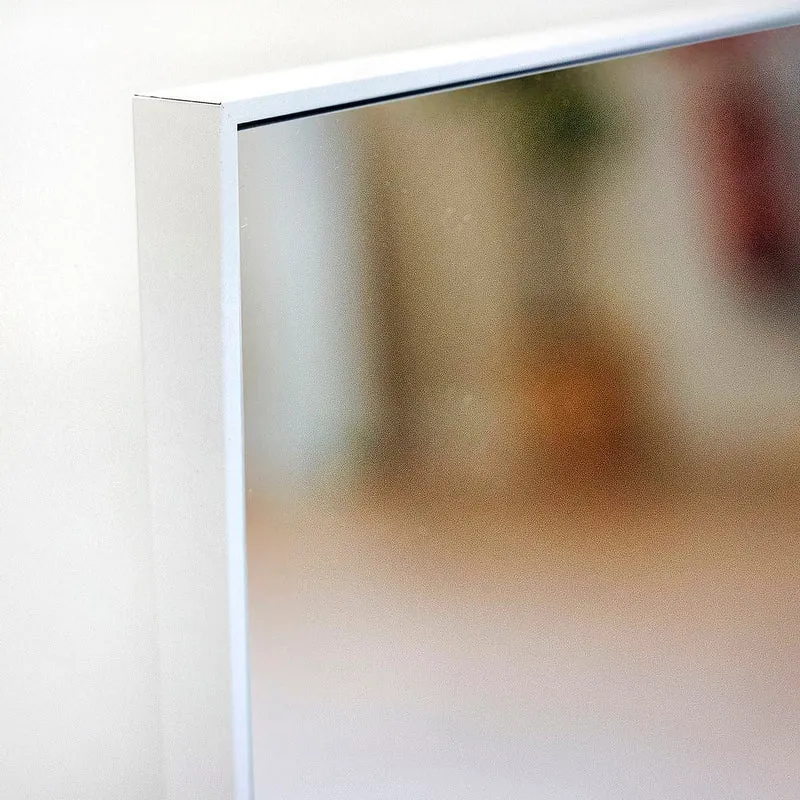 Espejo de pie de cuerpo entero con marco blanco de 151x31 cm
