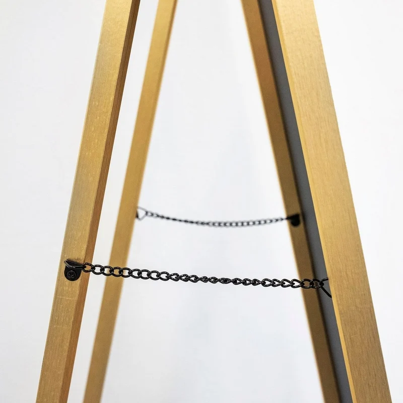 Espejo de pie de cuerpo entero con marco de madera dorado de 151x31 cm